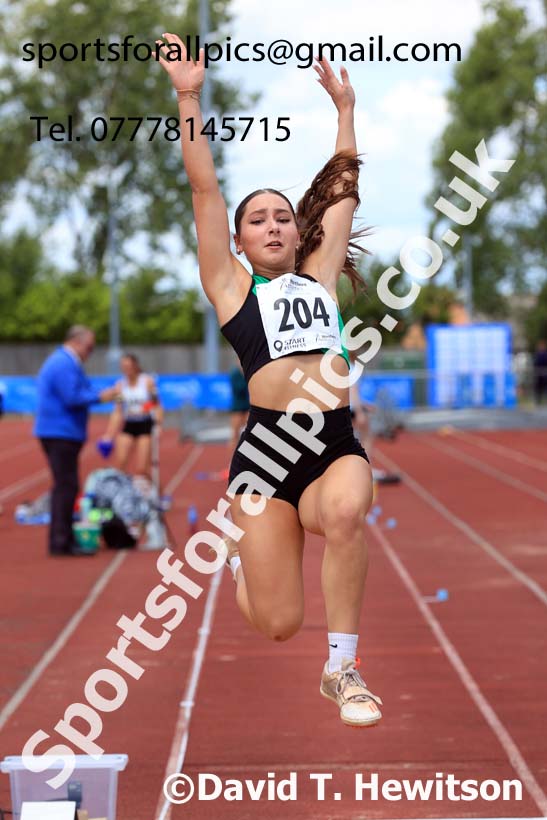 Womens Under-20s long jump, 2024 Northern Senior and Under-20s Track and Field Champs, Middlesbrough.  Photo: David T. Hewitson/Sports for All Pics